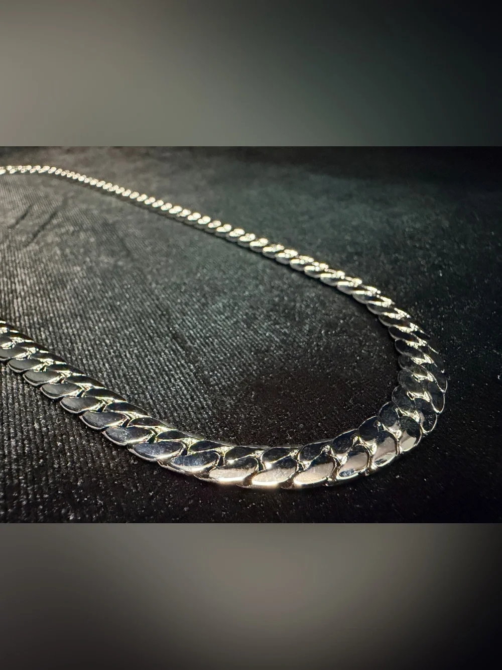 Miami Cuban 22in 8MM Italy 925 Stamped silver filled necklace w/box lock RARE